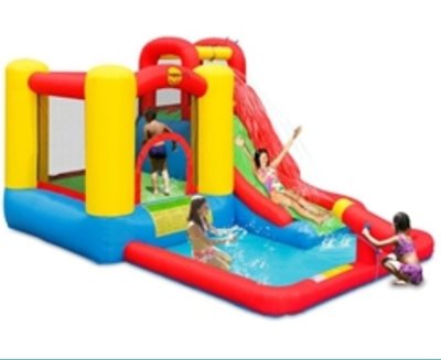 מתקן מים משולב עם מתקן קפיצה!! כולל תותח מים דגם 9271N