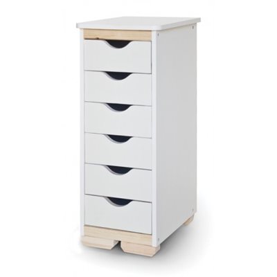 ארון 6 מגירות שמנת